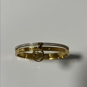 Fashion Jewelry Gold and Silver Bracelet with Charm